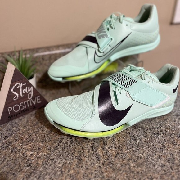 Nike Air Zoom LJ Elite Mint Foam Volt‎ DR9924-300 Track Spikes Men’s Size 12 - Picture 2 of 7